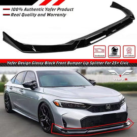 BRAND NEW 3PCS 2025-2026 Honda Civic 11th Gen Yofer Glossy Black Front Bumper Lip Splitter