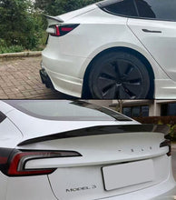 Load image into Gallery viewer, Brand New 2024-2026 Tesla Model 3 Highland V Style Real Carbon Fiber High Kick Trunk Spoiler Wing