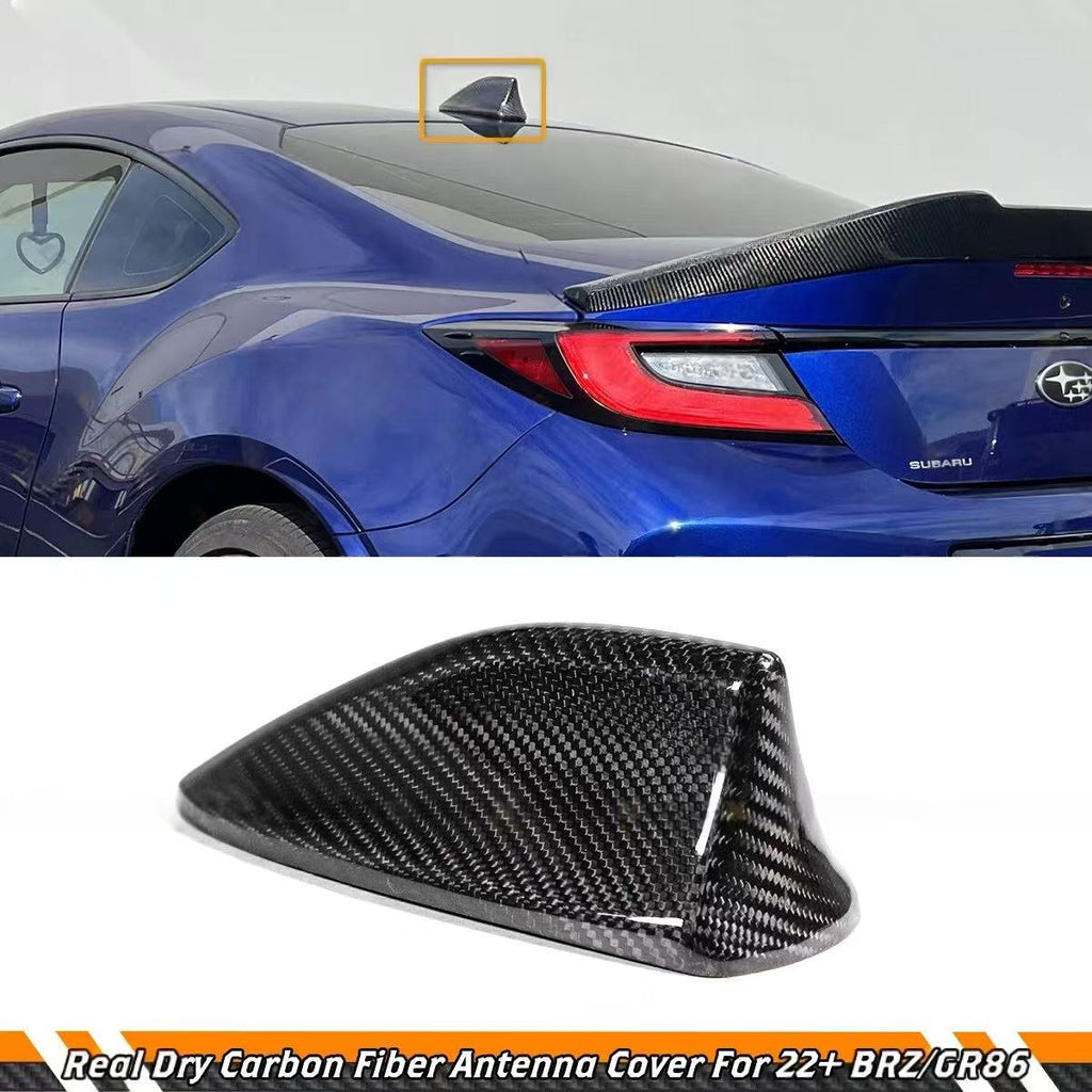BRAND NEW 2022-2025 SUBARU BRZ TOYOTA GR86 REAL CARBON FIBER SHARK FIN ANTENNA COVER CAP