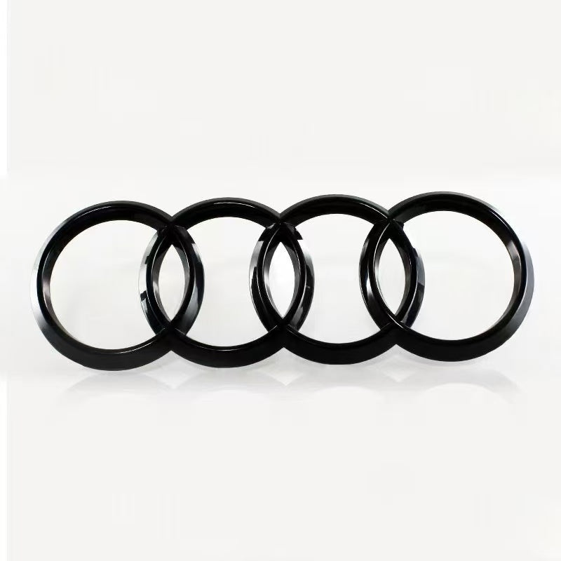 Brand New Audi Rings ABS Black Rear Trunk A4 R8 A7 TT Back Badge Emblem 178mm 7"