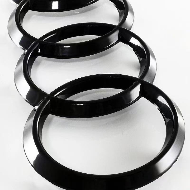 Brand New Audi Rings ABS Black Rear Trunk A4 R8 A7 TT Back Badge Emblem 178mm 7"