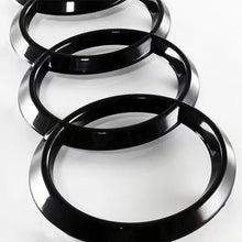 Load image into Gallery viewer, Brand New Audi Rings ABS Black Rear Trunk A4 R8 A7 TT Back Badge Emblem 178mm 7&quot;