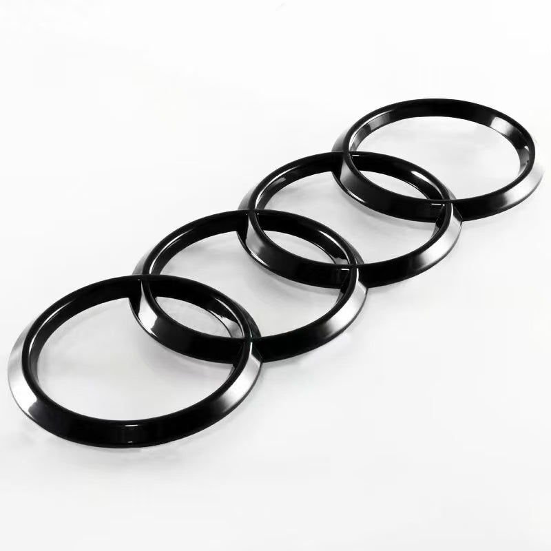 Brand New Audi Rings ABS Black Rear Trunk A4 R8 A7 TT Back Badge Emblem 178mm 7"
