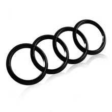 Load image into Gallery viewer, Brand New Audi Rings ABS Black Rear Trunk A4 R8 A7 TT Back Badge Emblem 178mm 7&quot;