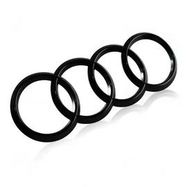 Brand New Audi Rings ABS Black Rear Trunk A4 R8 A7 TT Back Badge Emblem 178mm 7