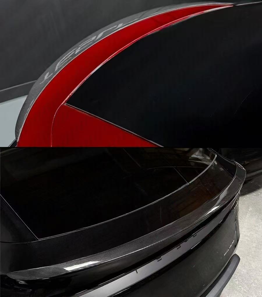 Brand New 2025-2026 Tesla Model Y Juniper Performance Style Real Carbon Fiber Trunk Spoiler Wing
