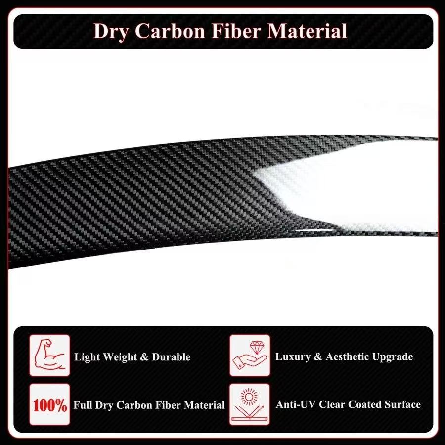 Brand New 2025-2026 Tesla Model Y Juniper Performance Style Real Carbon Fiber Trunk Spoiler Wing