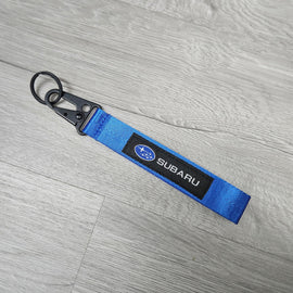 BRAND NEW SUBARU BLUE Racing Keychain Metal key Ring Hook Strap Lanyard Universal