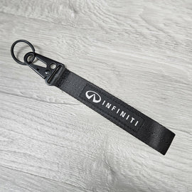 BRAND NEW INFINITI Black Racing Keychain Metal key Ring Hook Strap Lanyard Universal