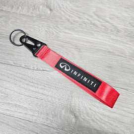 BRAND NEW INFINITI Red Racing Keychain Metal key Ring Hook Strap Lanyard Universal