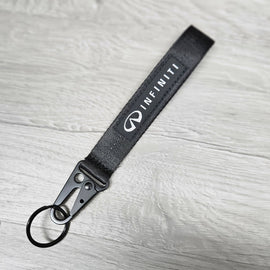 BRAND NEW INFINITI Black Racing Keychain Metal key Ring Hook Strap Lanyard Universal