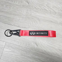 Load image into Gallery viewer, BRAND NEW INFINITI Red Racing Keychain Metal key Ring Hook Strap Lanyard Universal