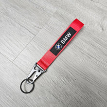 Load image into Gallery viewer, BRAND NEW BMW Red Racing Keychain Metal key Ring Hook Strap Lanyard Universal