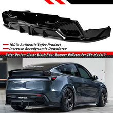 Load image into Gallery viewer, BRAND NEW For 2025-2026 Tesla Model Y Juniper Yofer Gloss Black Rear Bumper Diffuser Kit