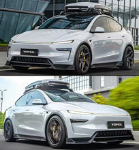 Load image into Gallery viewer, BRAND NEW 2025-2026 Tesla Model Y Juniper Matte Black Front Bumper Lip Kit By Yofer