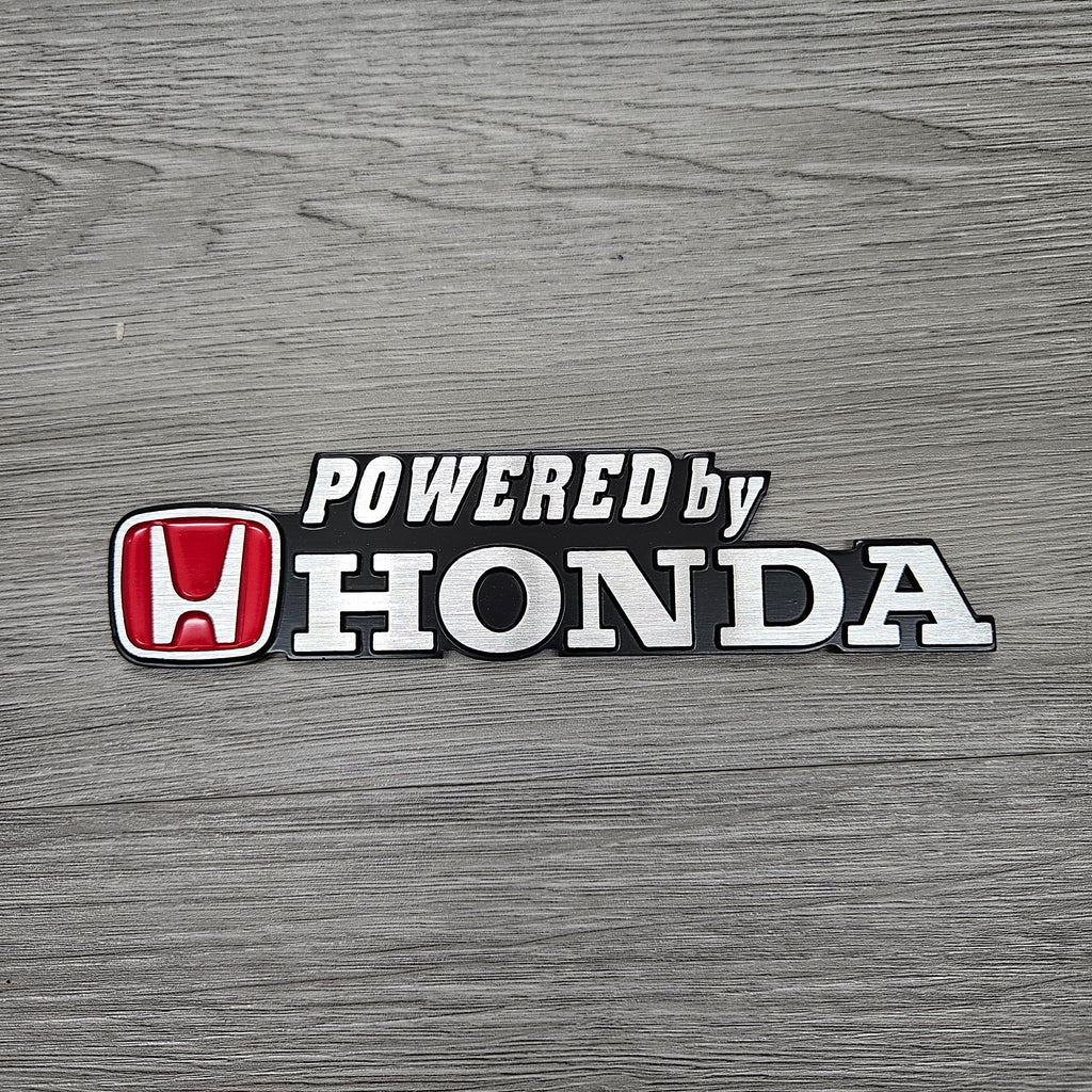 BRAND NEW 1PCS 3D Aluminum POWERED BY HONDA Car Front/Rear Badge Fender Body Emblem Decal Sticker