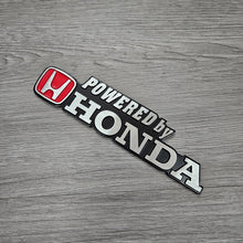 Load image into Gallery viewer, BRAND NEW 1PCS 3D Aluminum POWERED BY HONDA Car Front/Rear Badge Fender Body Emblem Decal Sticker
