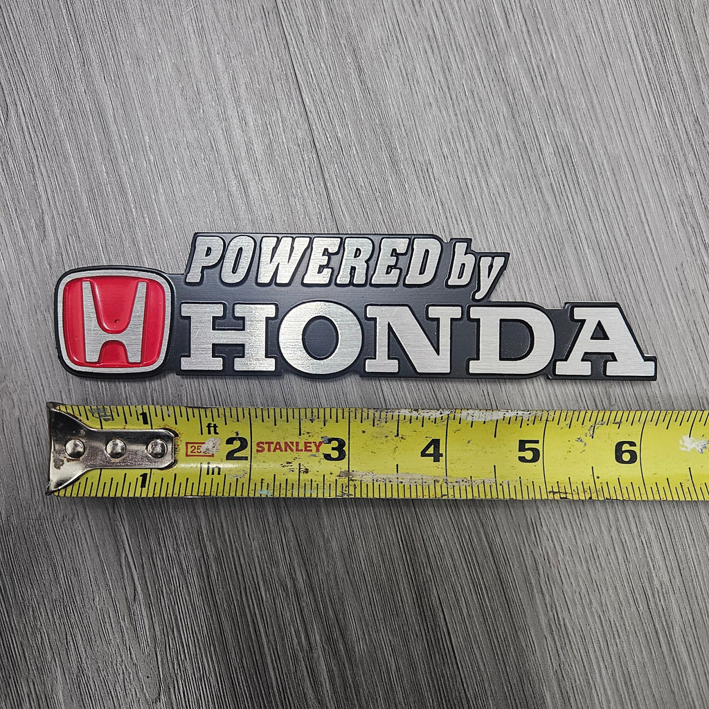 BRAND NEW 1PCS 3D Aluminum POWERED BY HONDA Car Front/Rear Badge Fender Body Emblem Decal Sticker