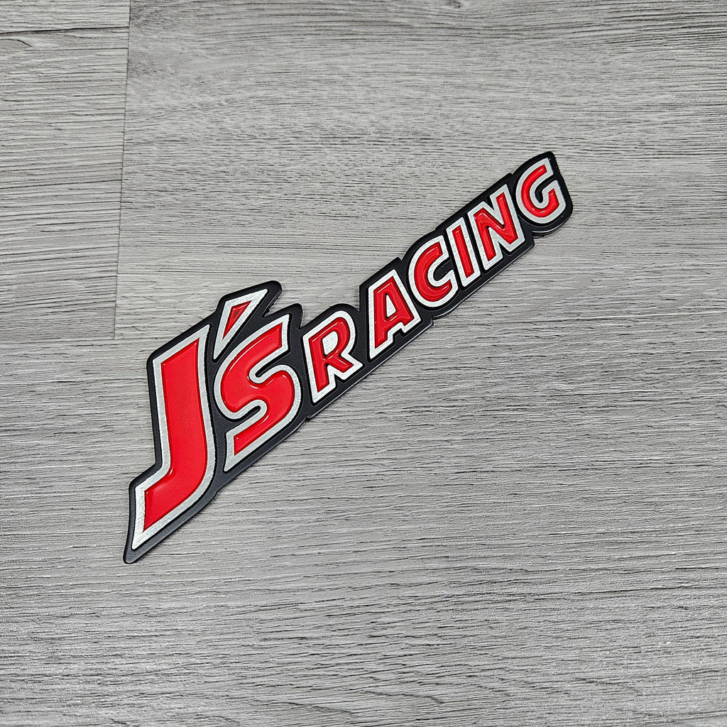 BRAND NEW 1PCS 3D Aluminum RED J'S RACING Car Front/Rear Badge Fender Body Emblem Decal Sticker