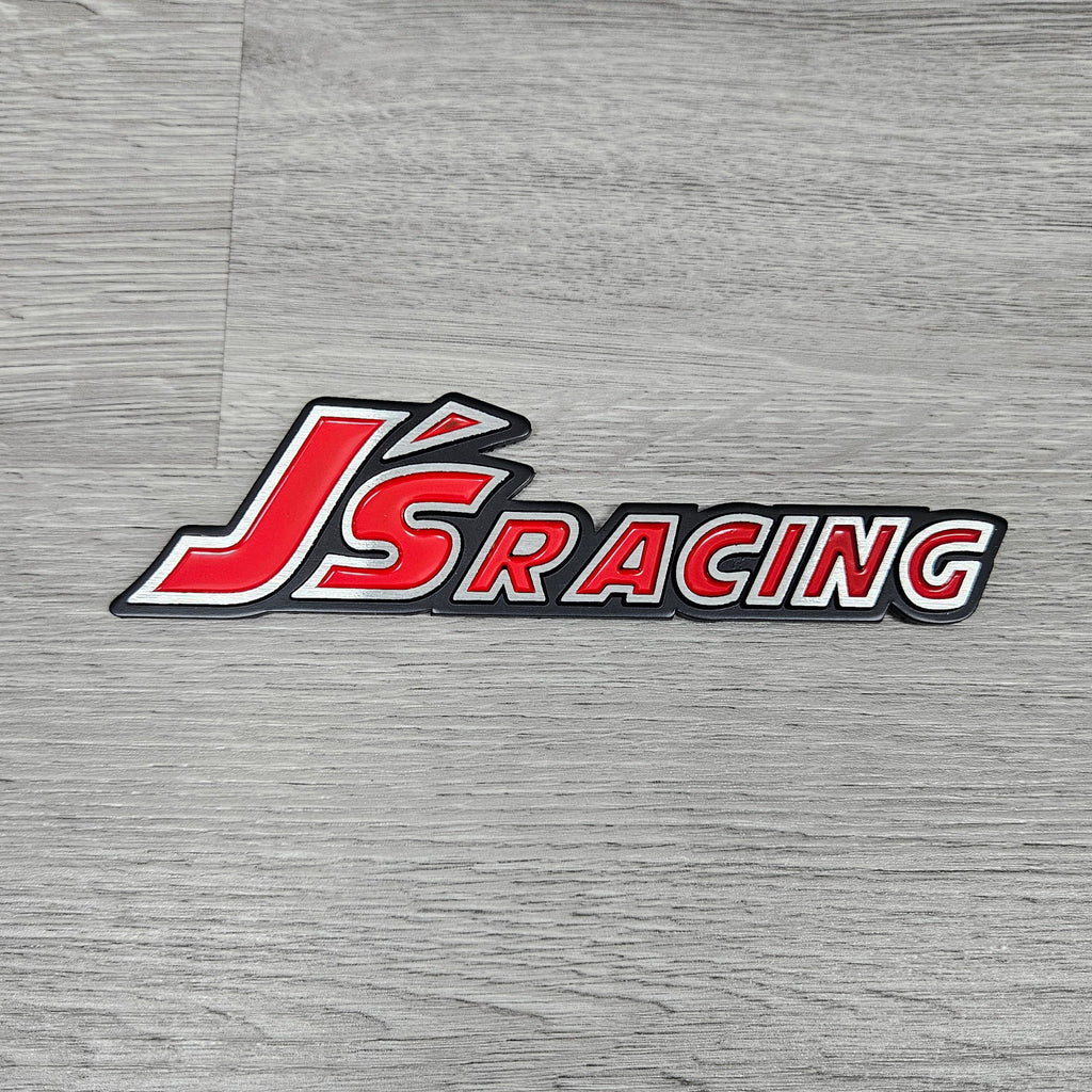 BRAND NEW 1PCS 3D Aluminum RED J'S RACING Car Front/Rear Badge Fender Body Emblem Decal Sticker