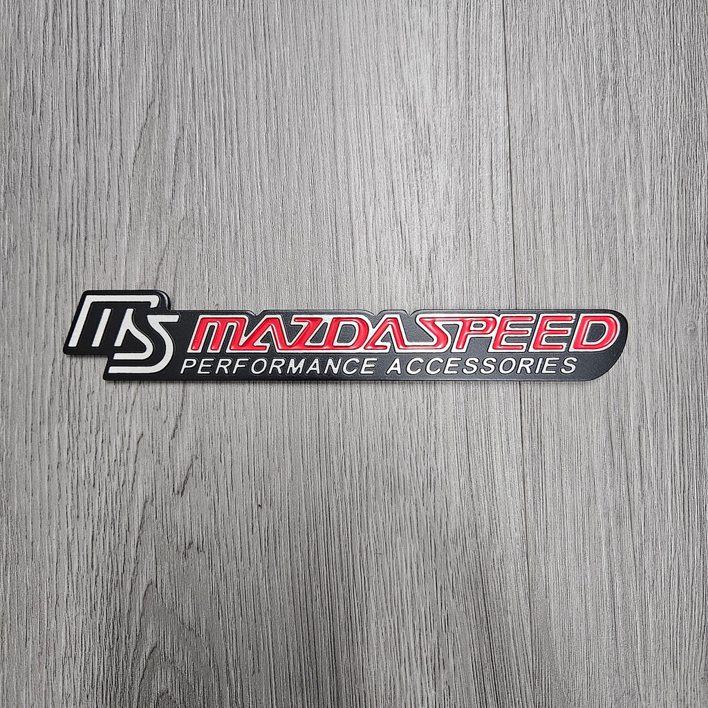 BRAND NEW 1PCS 3D Aluminum RED MAZDASPEED Car Front/Rear Badge Fender Body Emblem Decal Sticker