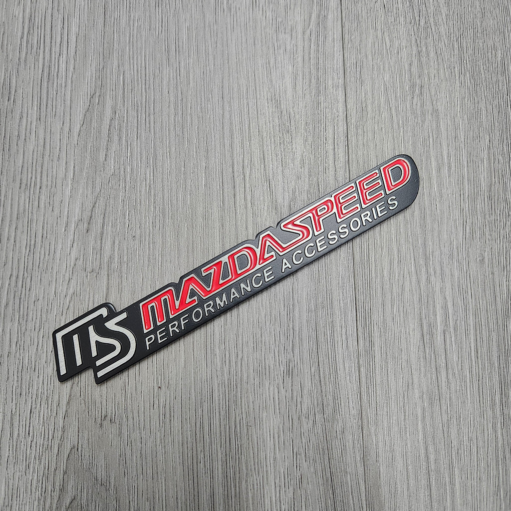 BRAND NEW 1PCS 3D Aluminum RED MAZDASPEED Car Front/Rear Badge Fender Body Emblem Decal Sticker