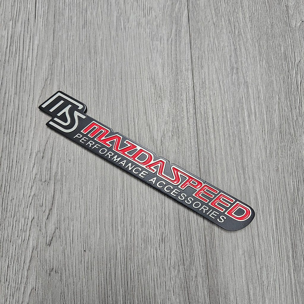 BRAND NEW 1PCS 3D Aluminum RED MAZDASPEED Car Front/Rear Badge Fender Body Emblem Decal Sticker