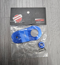 BRAND NEW PASSWORD JDM EK DC S2K BLUE CNC BILLET ALUMINUM RADIATOR STAY MOUNT BRACKET+WASHER KIT - JK Racing Inc