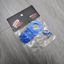 BRAND NEW PASSWORD JDM EK DC S2K BLUE CNC BILLET ALUMINUM RADIATOR STAY MOUNT BRACKET+WASHER KIT - JK Racing Inc
