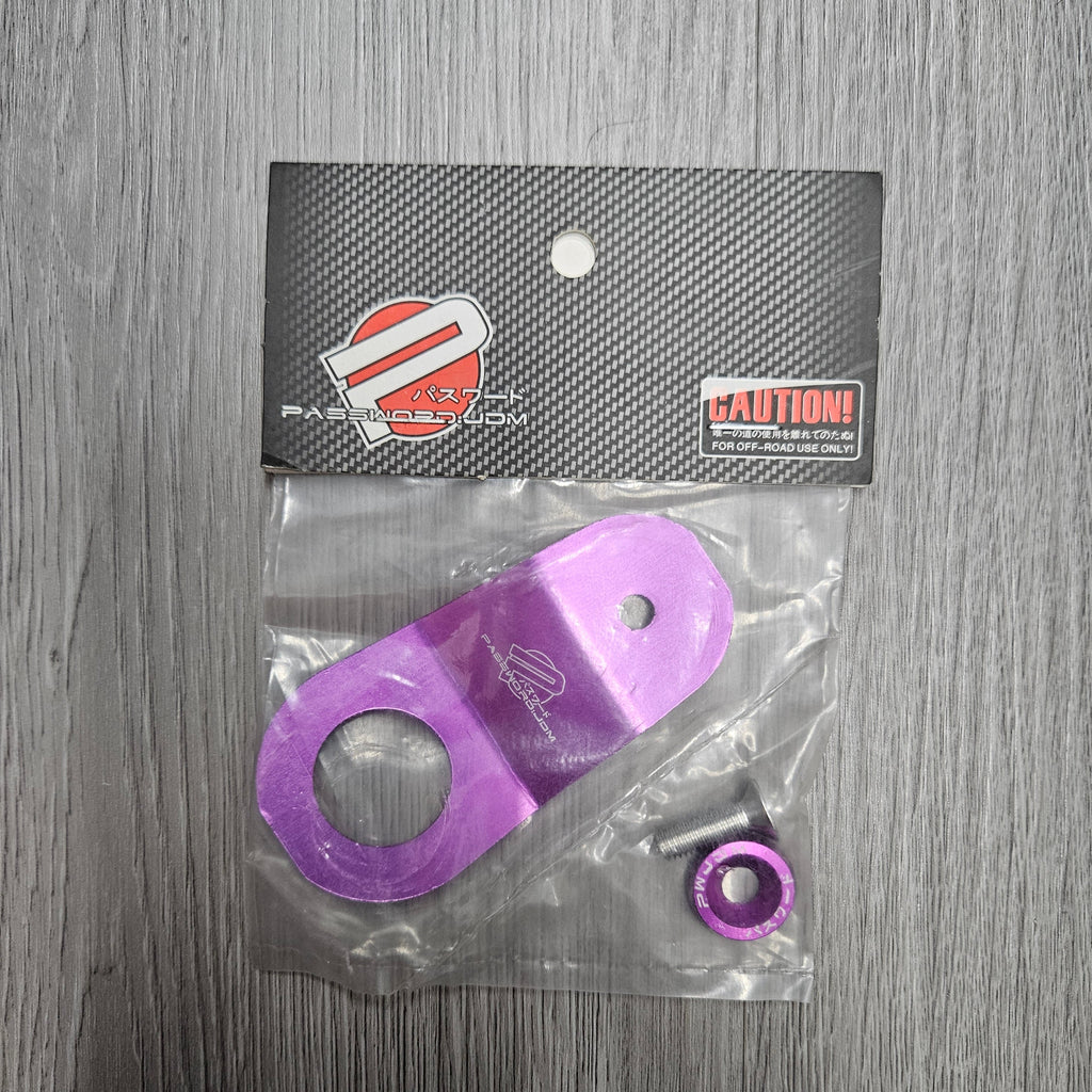 BRAND NEW PASSWORD JDM EK DC S2K PURPLE CNC BILLET ALUMINUM RADIATOR STAY MOUNT BRACKET+WASHER KIT (Copy) - JK Racing Inc