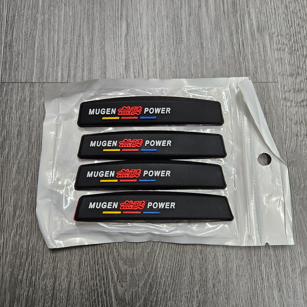 BRAND NEW UNIVERSAL 4PCS MUGEN POWER CAR DOOR EDGE GUARD RUBBER ANTI-SCRATCH STRIP PROTECTOR - JK Racing Inc