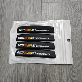 BRAND NEW UNIVERSAL 4PCS RALLIART CAR DOOR EDGE GUARD RUBBER ANTI-SCRATCH STRIP PROTECTOR - JK Racing Inc