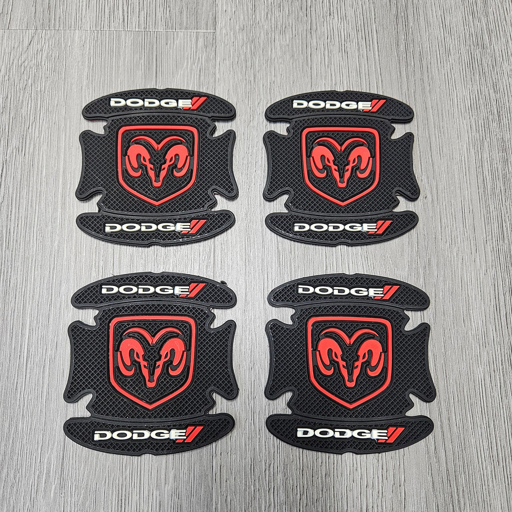 BRAND NEW UNIVERSAL 4PCS DODGE RUBBER ANTI-SCRATCH DOOR HANDLE BOWL PROTECTOR