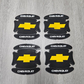 BRAND NEW UNIVERSAL 4PCS CHEVROLET RUBBER ANTI-SCRATCH DOOR HANDLE BOWL PROTECTOR