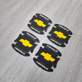 BRAND NEW UNIVERSAL 4PCS CHEVROLET RUBBER ANTI-SCRATCH DOOR HANDLE BOWL PROTECTOR