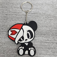 Load image into Gallery viewer, BRAND NEW JDM RACING PANDA CAR RUBBER KEYCHAIN KEY TAG RINGS JDM DRIFT
