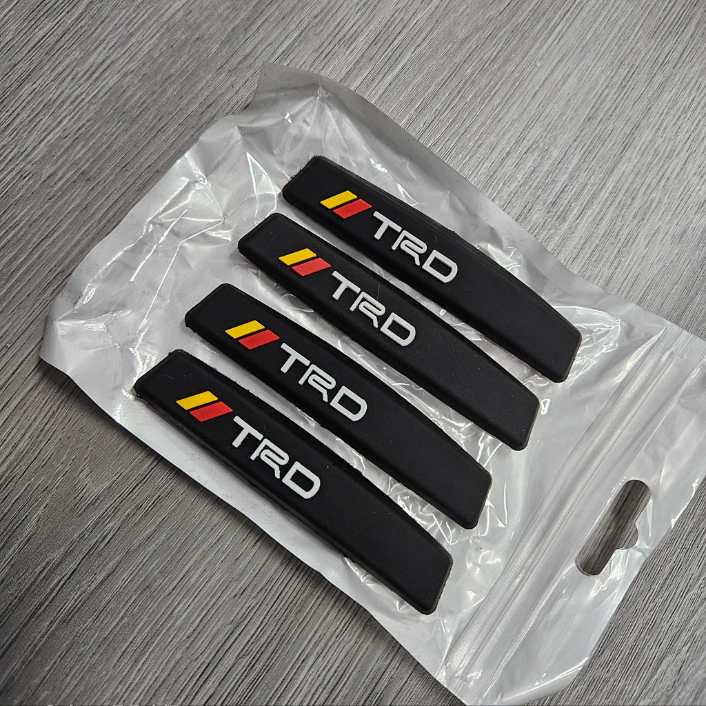 BRAND NEW UNIVERSAL 4PCS TRD CAR DOOR EDGE GUARD RUBBER ANTI-SCRATCH STRIP PROTECTOR