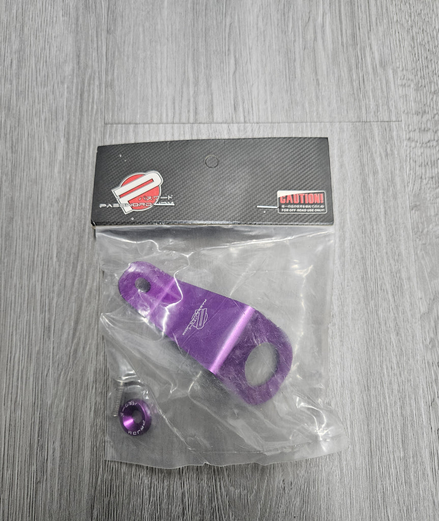 BRAND NEW PASSWORD JDM EG EH EJ CIVIC PURPLE CNC BILLET ALUMINUM RADIATOR STAY MOUNT BRACKET+WASHER KIT