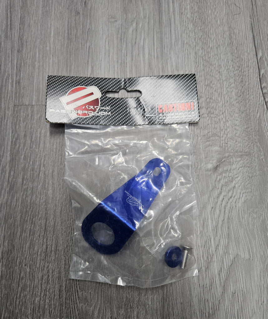 BRAND NEW PASSWORD JDM EG EH EJ CIVIC BLUE CNC BILLET ALUMINUM RADIATOR STAY MOUNT BRACKET+WASHER KIT