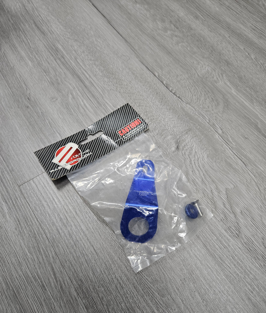 BRAND NEW PASSWORD JDM EG EH EJ CIVIC BLUE CNC BILLET ALUMINUM RADIATOR STAY MOUNT BRACKET+WASHER KIT