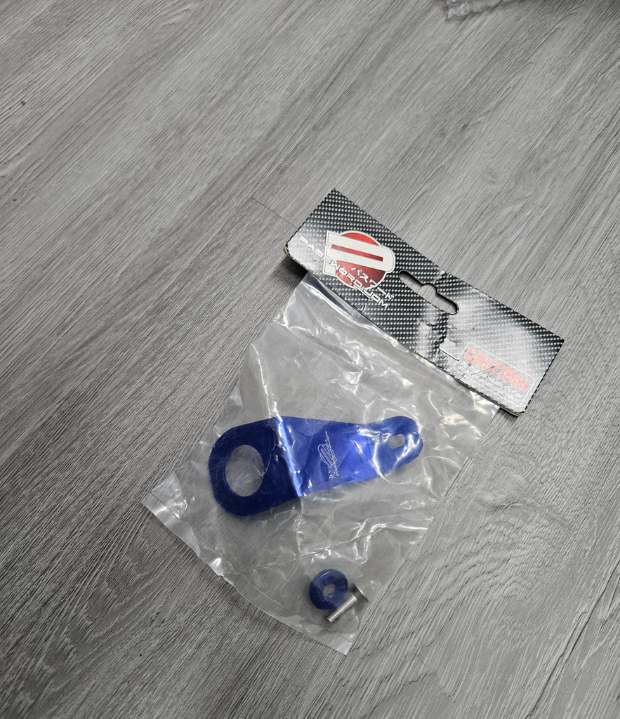 BRAND NEW PASSWORD JDM EG EH EJ CIVIC BLUE CNC BILLET ALUMINUM RADIATOR STAY MOUNT BRACKET+WASHER KIT