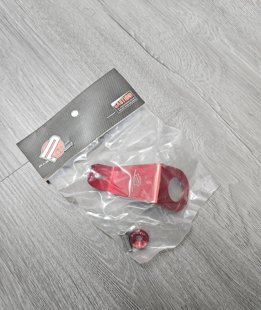 BRAND NEW PASSWORD JDM EG EH EJ CIVIC RED CNC BILLET ALUMINUM RADIATOR STAY MOUNT BRACKET+WASHER KIT