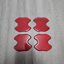 Load image into Gallery viewer, BRAND NEW UNIVERSAL 4PCS REAL CARBON FIBER RED ANTI-SCRATCH DOOR HANDLE PROTECTOR