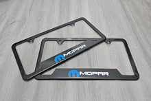 Load image into Gallery viewer, Brand New Universal 2PCS Mopar Metal Carbon Fiber Style License Plate Frame