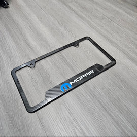 Brand New Universal 1PCS Mopar Metal Carbon Fiber Style License Plate Frame
