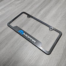Load image into Gallery viewer, Brand New Universal 1PCS Mopar Metal Carbon Fiber Style License Plate Frame