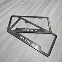 Load image into Gallery viewer, Brand New Universal 2PCS Buick Metal Carbon Fiber Style License Plate Frame