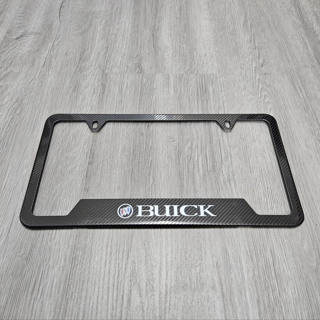 Brand New Universal 1PCS Buick Metal Carbon Fiber Style License Plate Frame