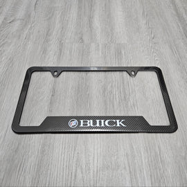 Brand New Universal 1PCS Buick Metal Carbon Fiber Style License Plate Frame