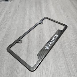 Brand New Universal 1PCS Buick Metal Carbon Fiber Style License Plate Frame